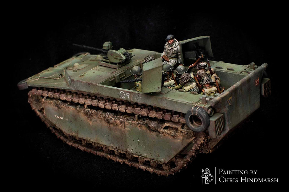 Véhicule amphibie LVT(A)-4 (Polsten) de RKX Miniatures en résine 28 mm compatible avec Bolt Action, Chain of Command, Battlegroup et autres jeux de figurines historiques.