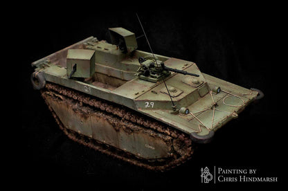 Véhicule amphibie LVT(A)-4 (Polsten) de RKX Miniatures en résine 28 mm compatible avec Bolt Action, Chain of Command, Battlegroup et autres jeux de figurines historiques.