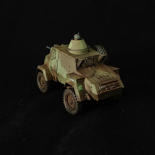 Otter Light Reconnaissance Car miniature 28 mm vue du dessus pour wargame Seconde Guerre mondiale