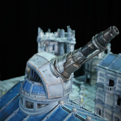 Canon orbital monté sur le toit du Parthantheon.