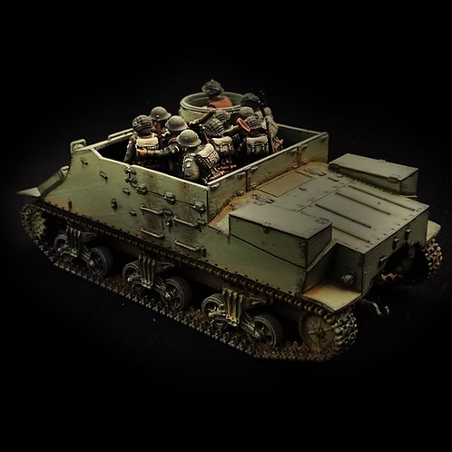 Priest Kangaroo canadien 28 mm RKX Miniatures, transport blindé de troupes de la Seconde Guerre mondiale pour wargame.