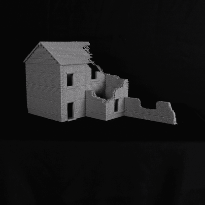 Ruined Farm House 28 mm, ferme en ruines pour Bolt Action et wargame historique WW2