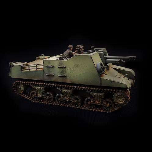 Compartiment de combat ouvert du Sexton avec équipage en 28 mm