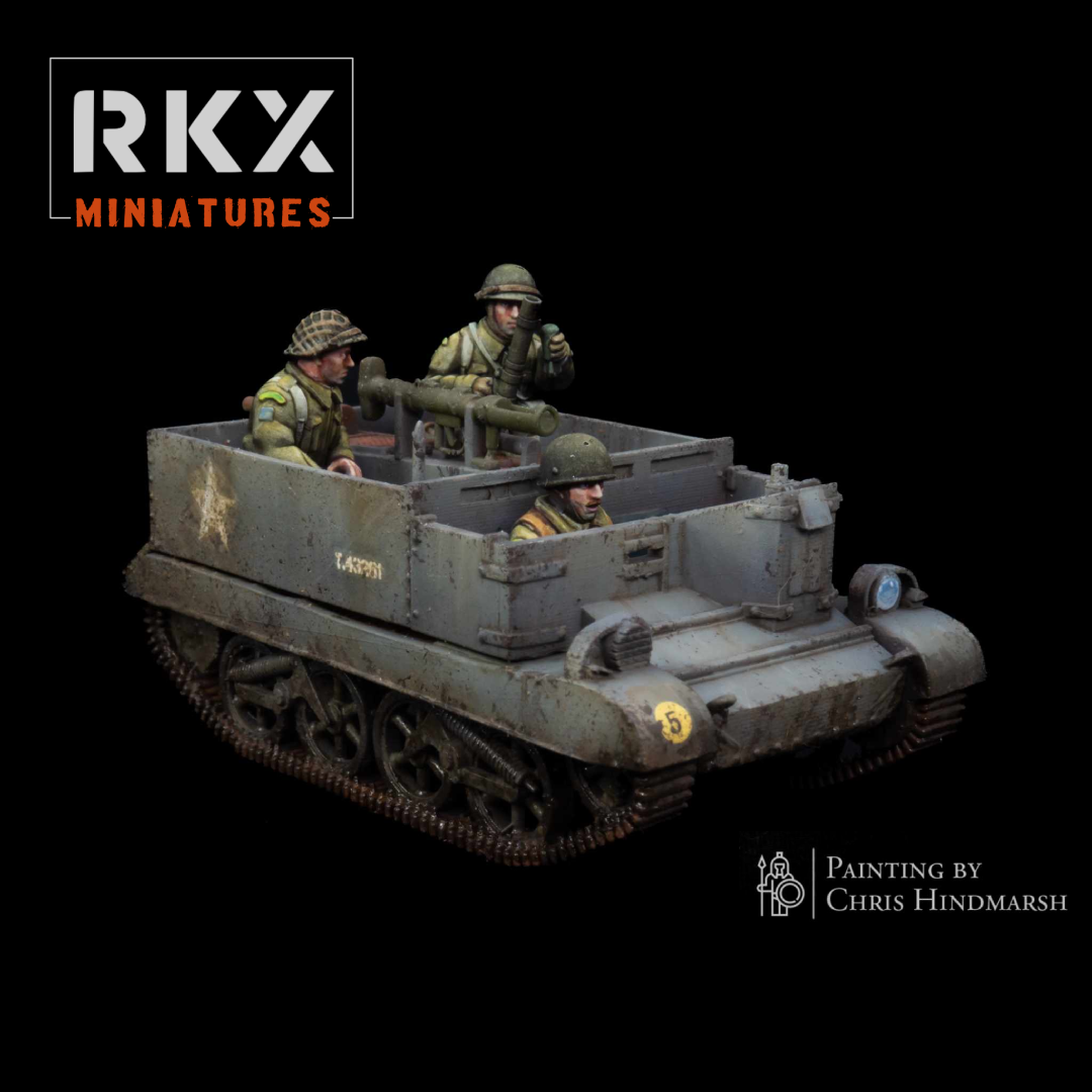 T16 Carrier 28 mm avec équipage et mortier RKX Miniatures