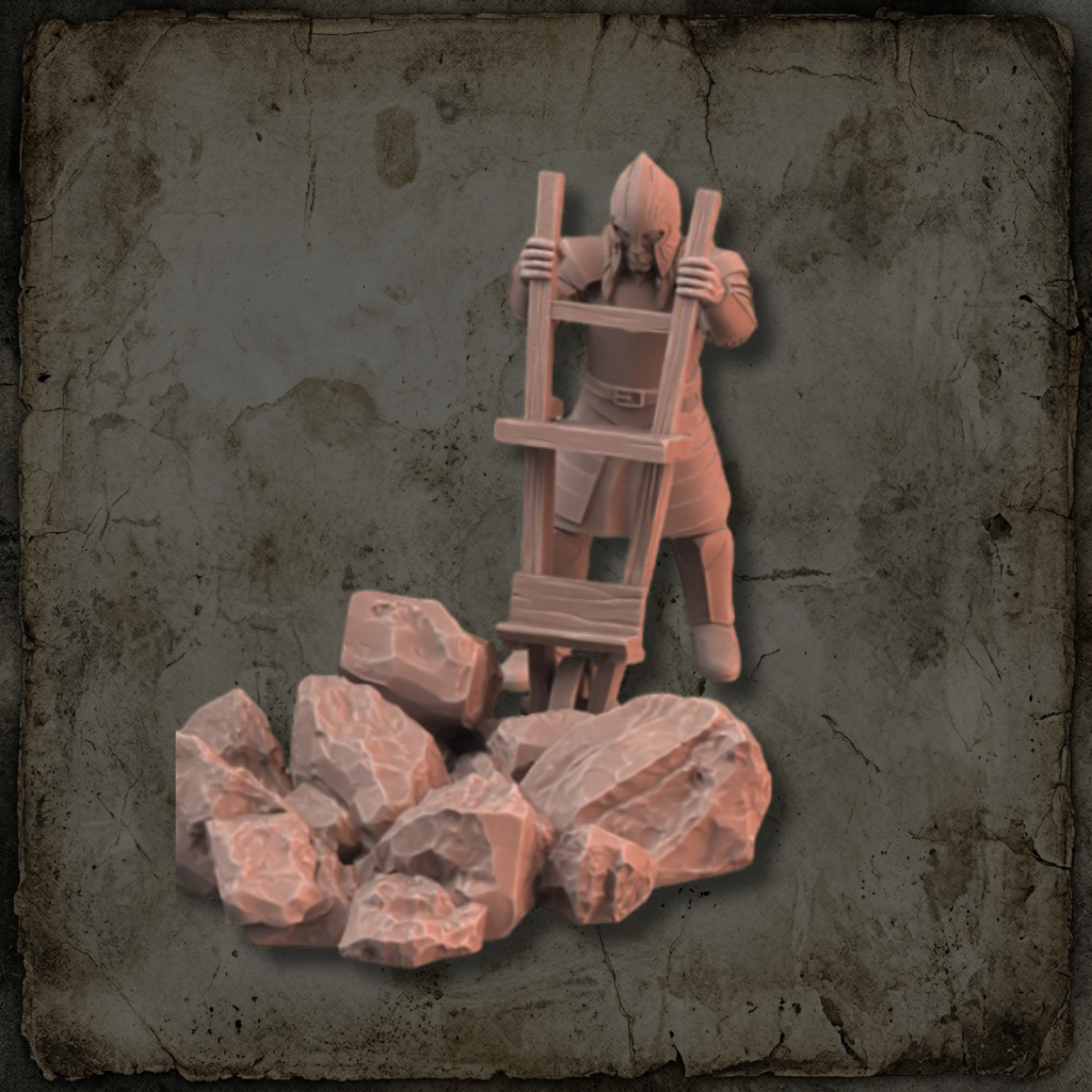 Trébuchet de la Garde de la Citadelle avec équipage inclus pour jeux de figurines fantasy 28-32 mm