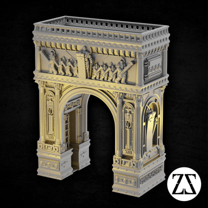 Arc monumental impérial Triumvate Arch pour table de jeu science-fiction 28 mm.