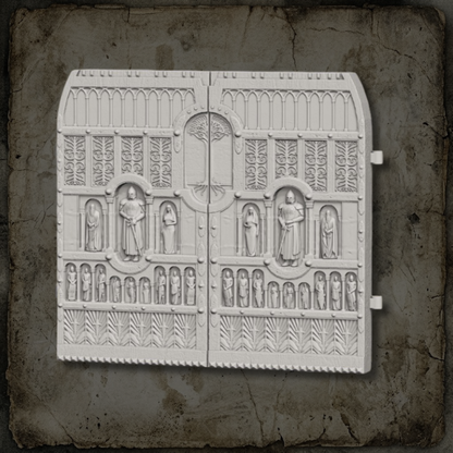 Détail de la porte extérieure en résine haute définition de l'entrée principale de la Citadelle