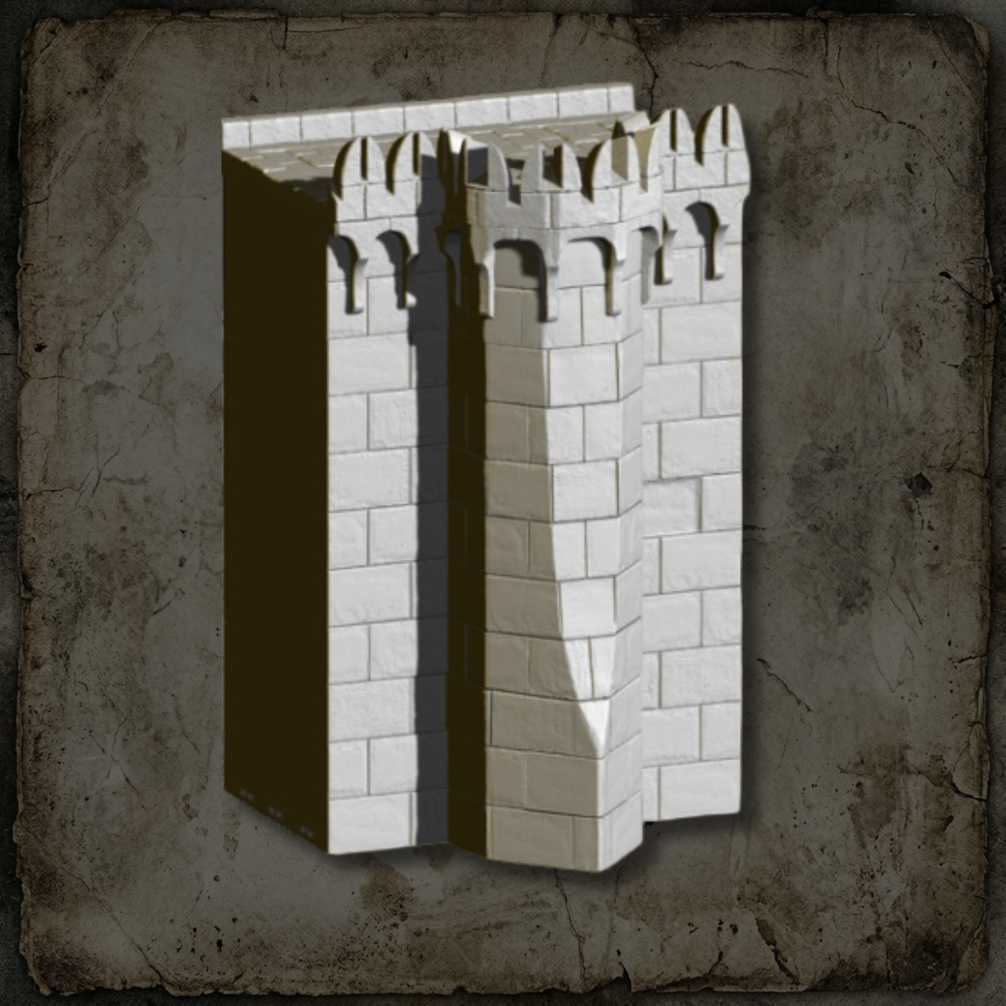 Tour de rempart pour trébuchet de la Citadelle pour table de wargame fantasy en 28-32 mm